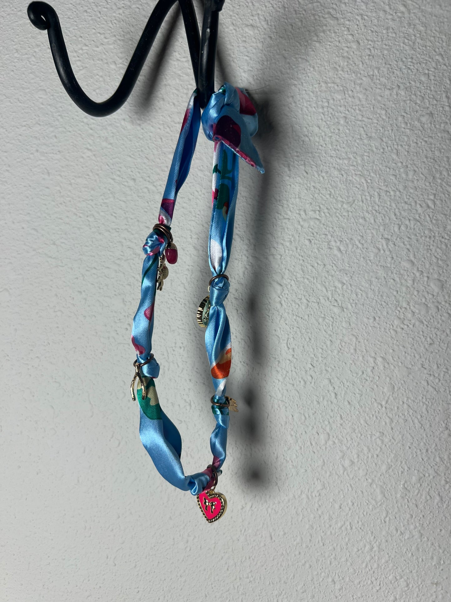 Single scarf charm necklace