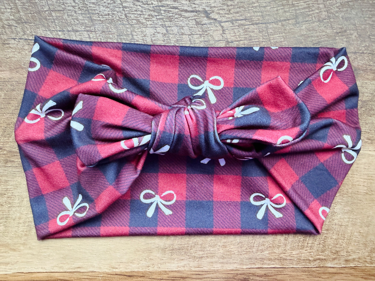 Buffalo plaid + bows