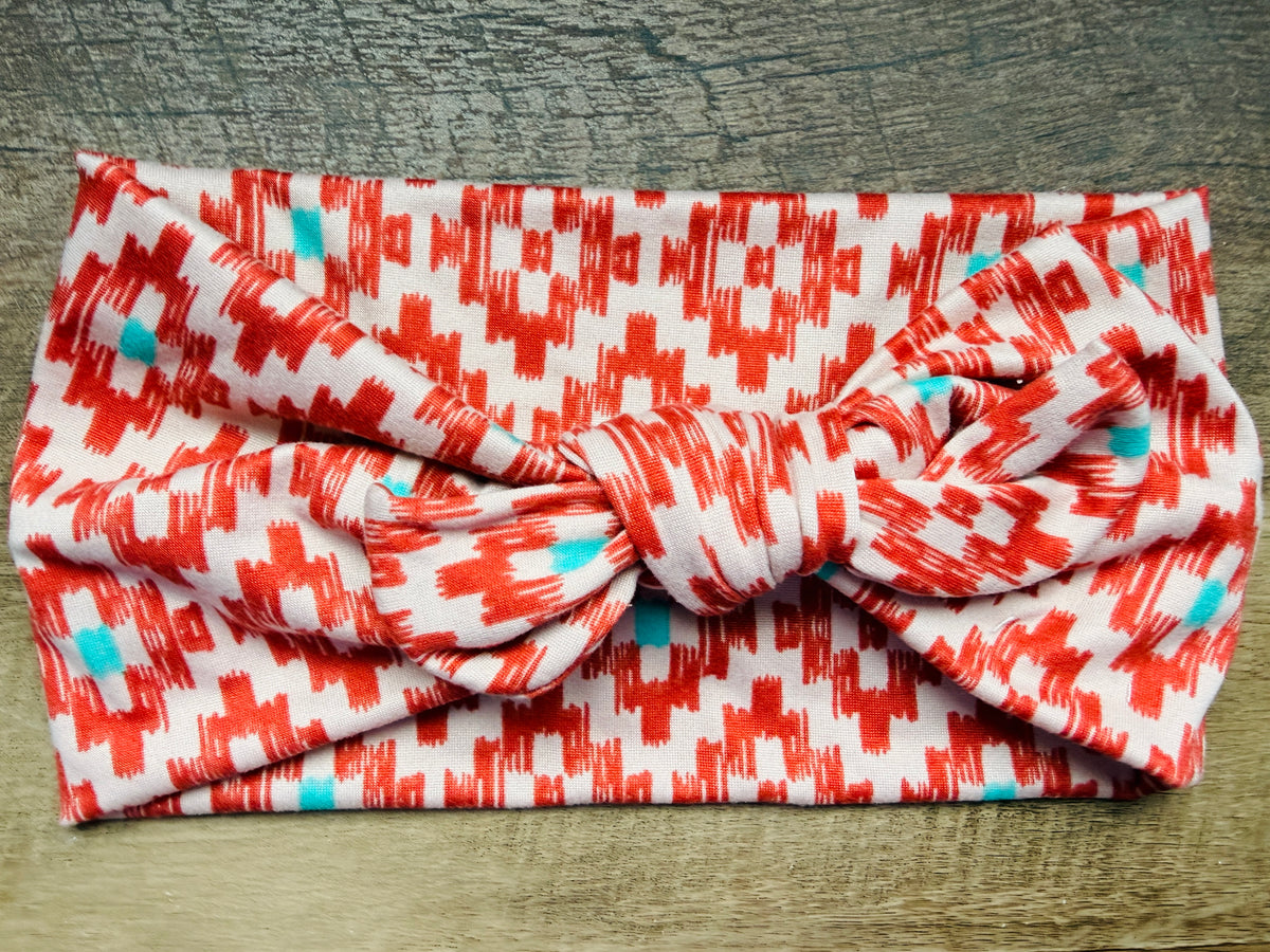 Peach + Rust Aztec