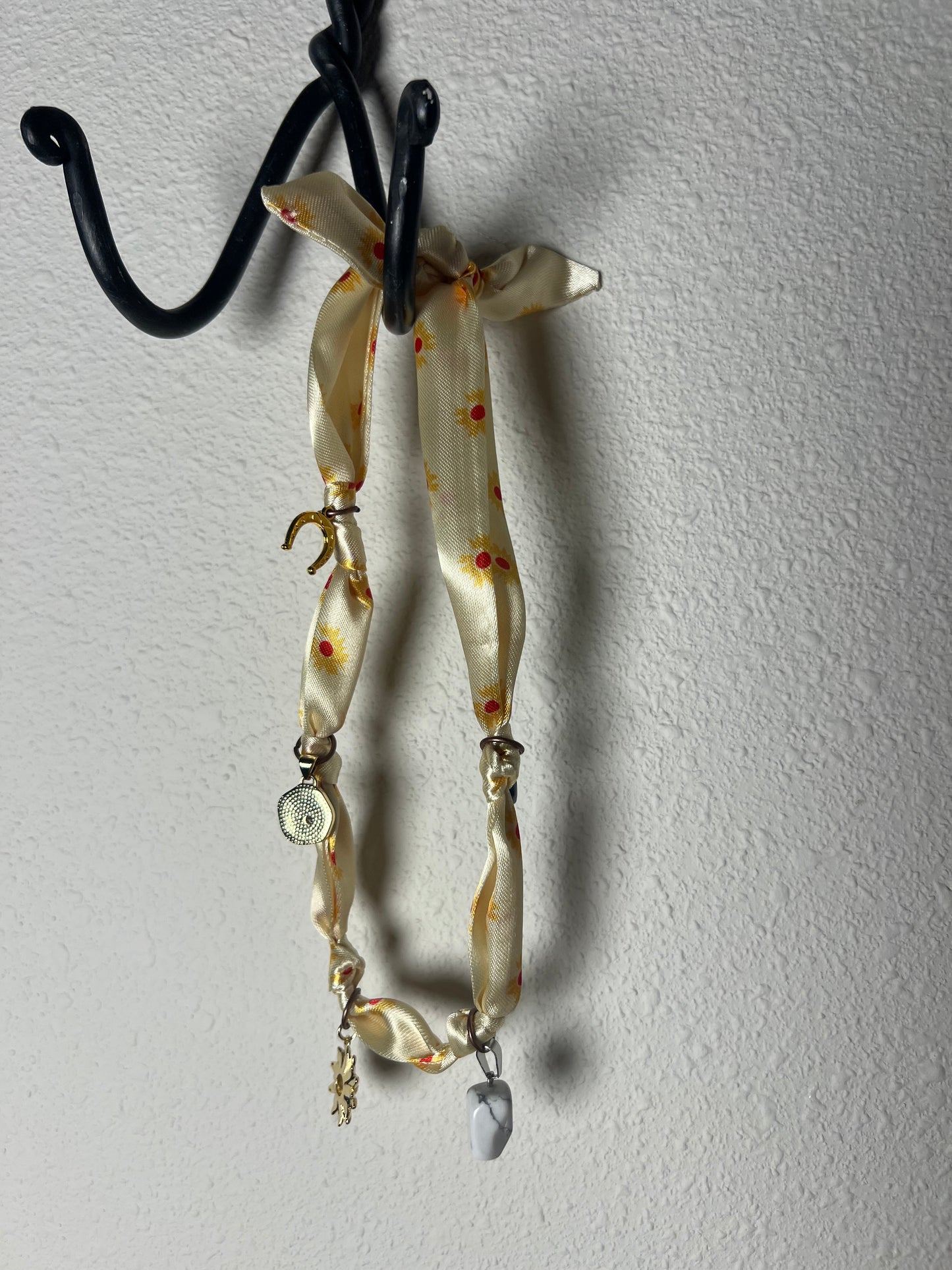 Single scarf charm necklace