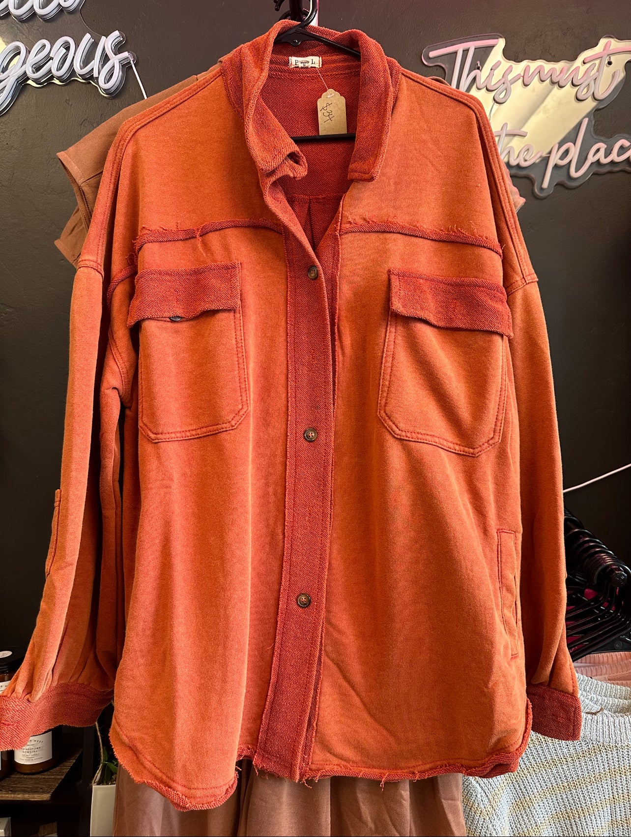 Rusty orange fall shaket