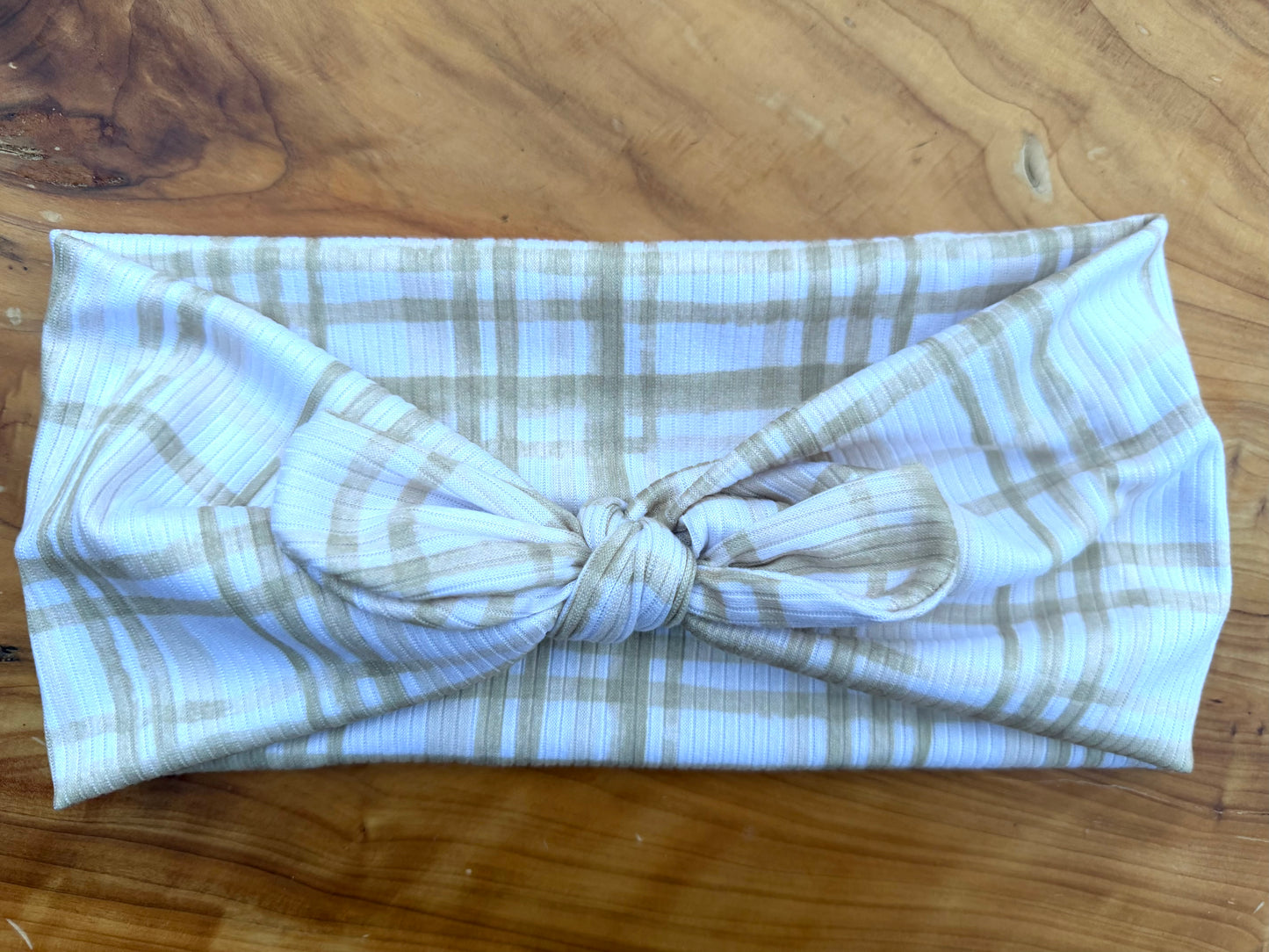 Cream plaid