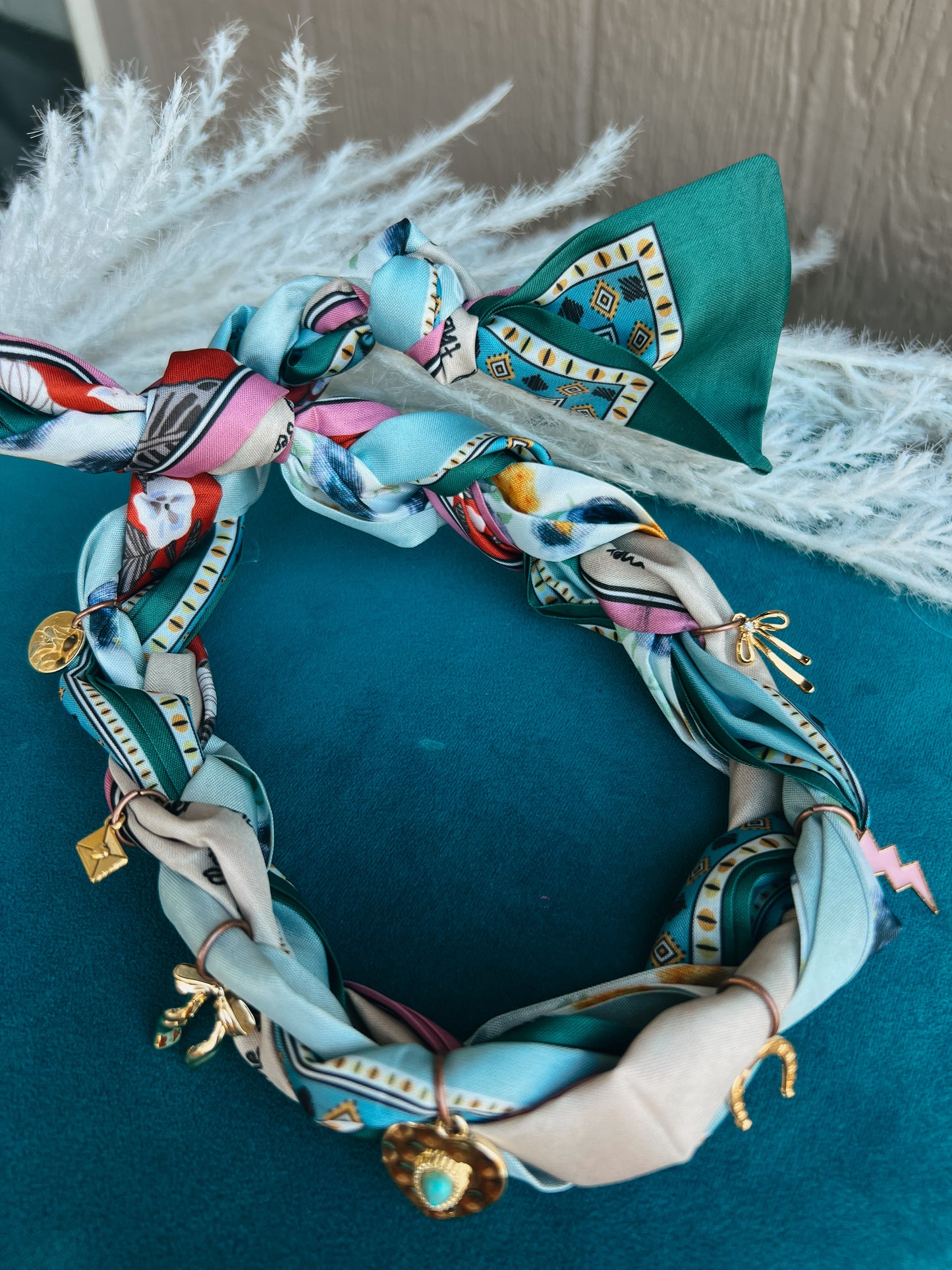 Scarf charm necklace