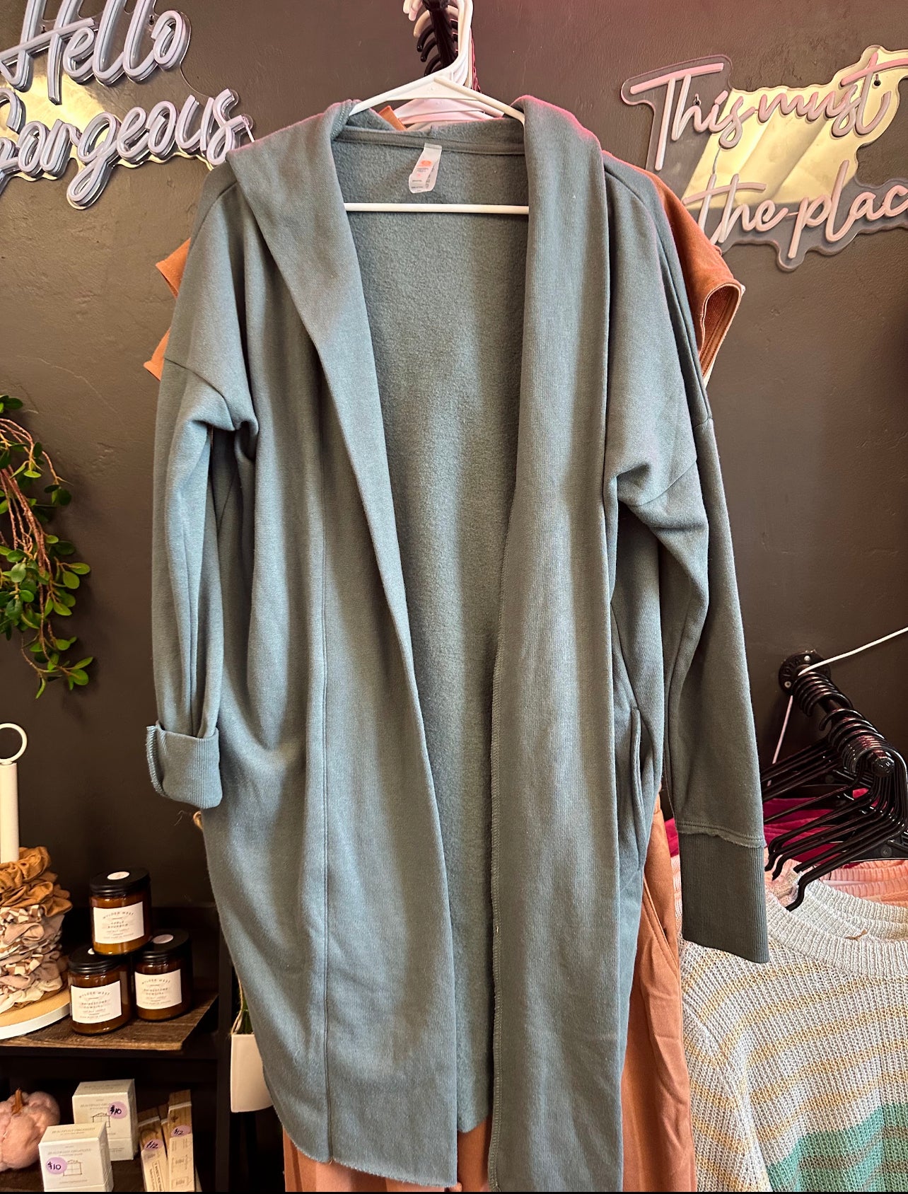 Dusty teal/grey cozy sweater