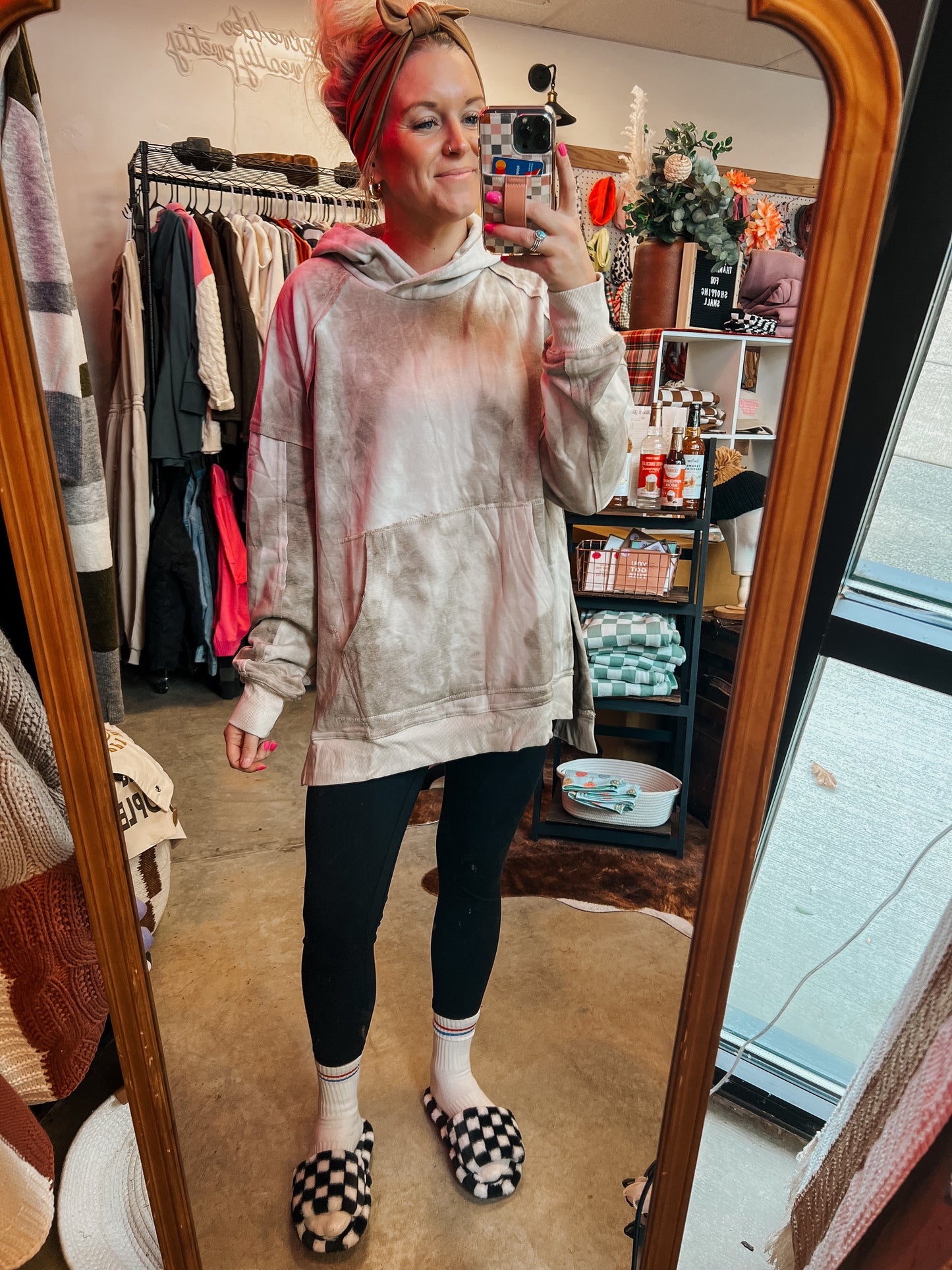 Taupe tie dye everyday sweatshirt