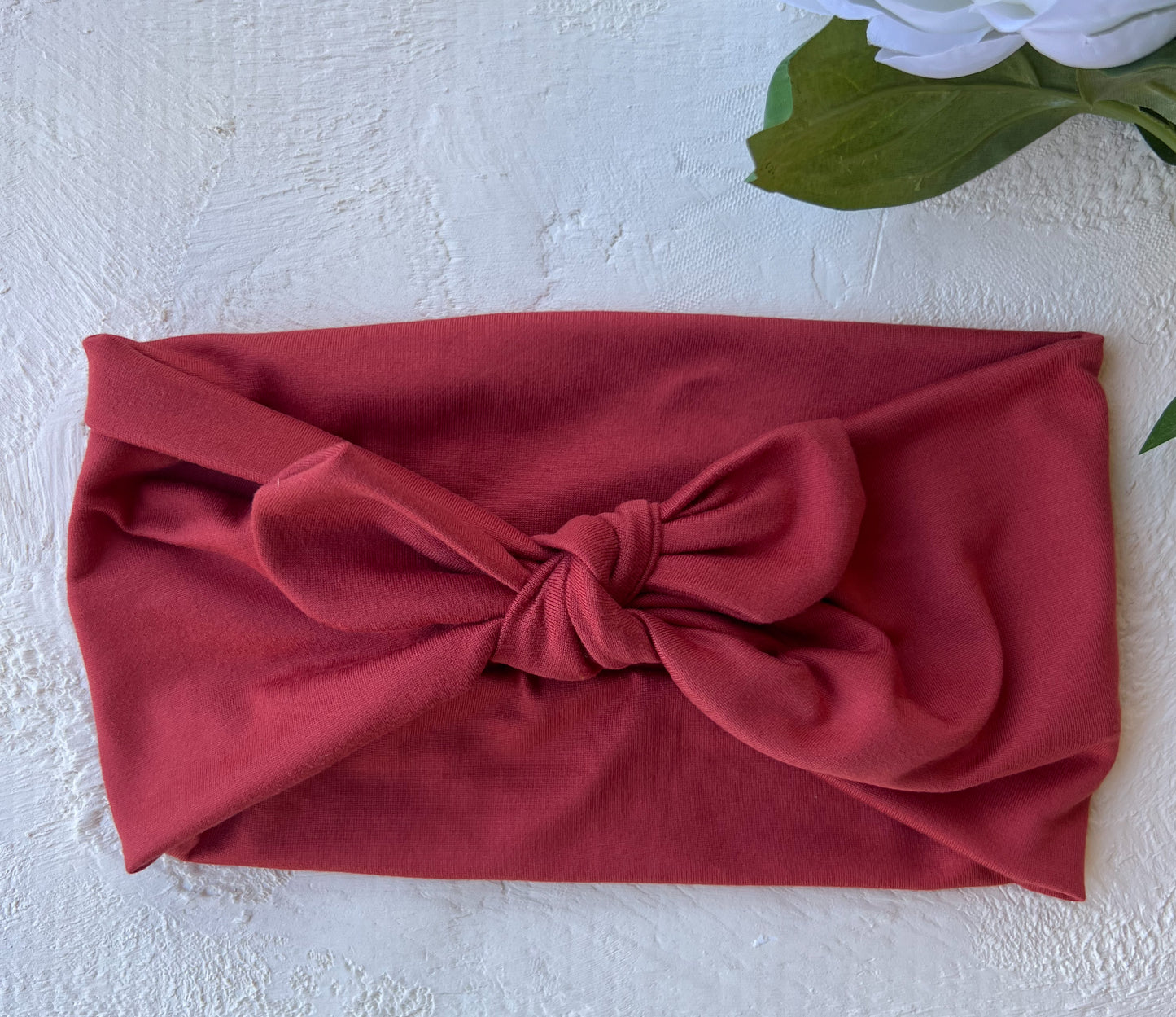 rusty red Faux Bow