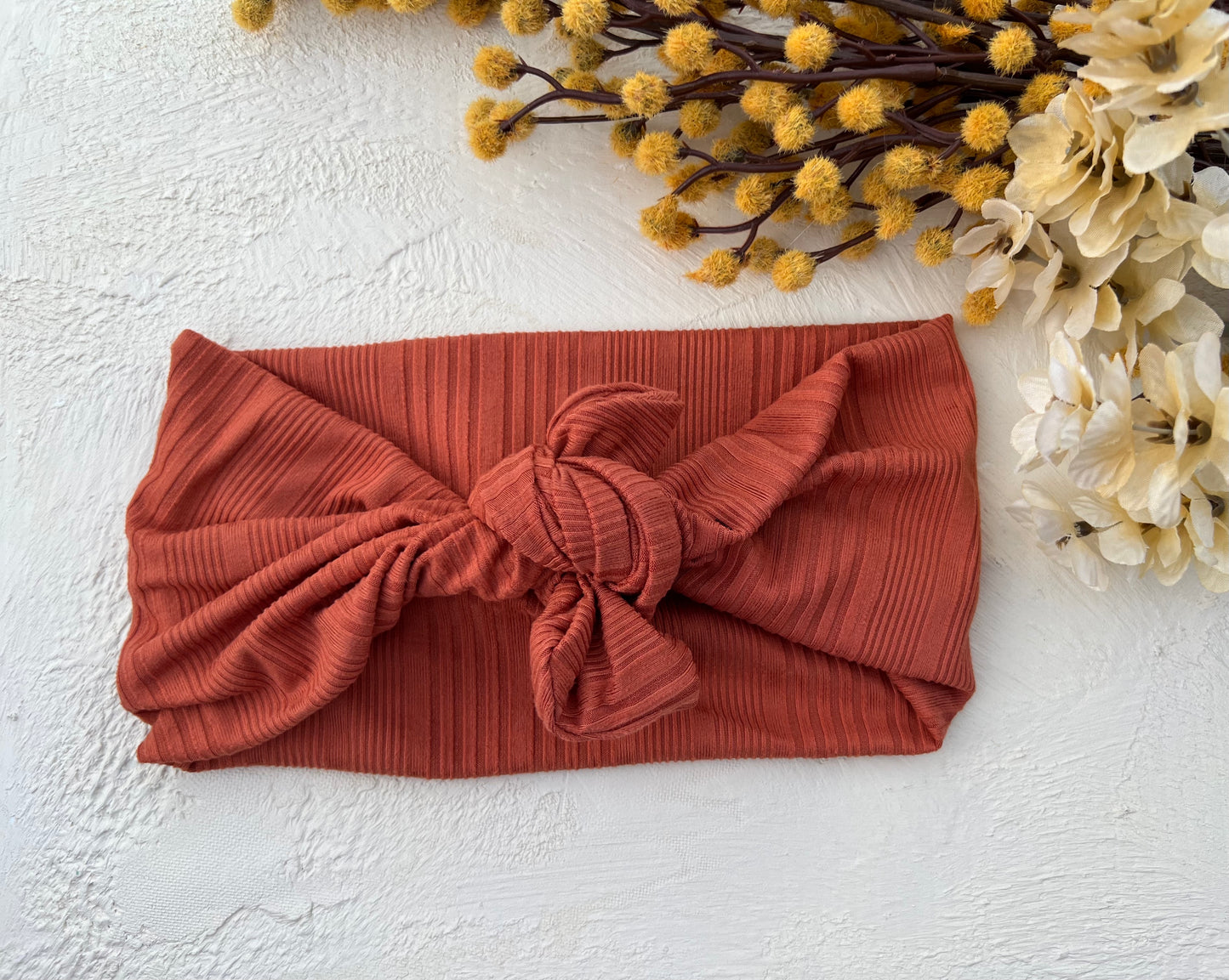 Terracotta boho ribbed Wander Bow