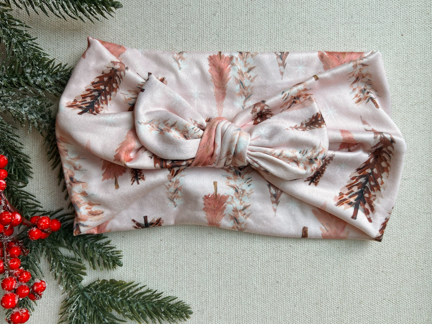 PETITE pink tree Faux Bow