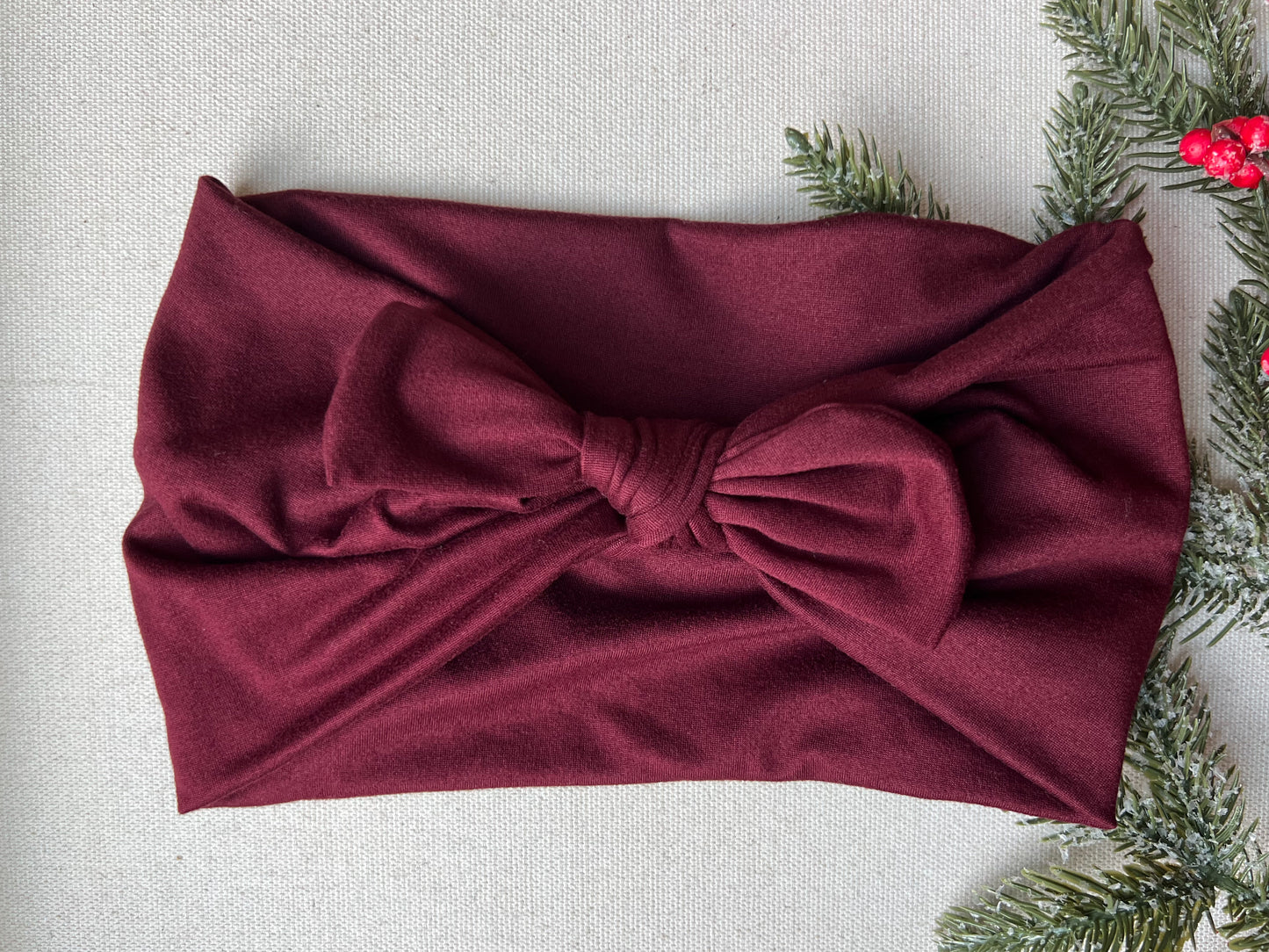 wine Faux Bow