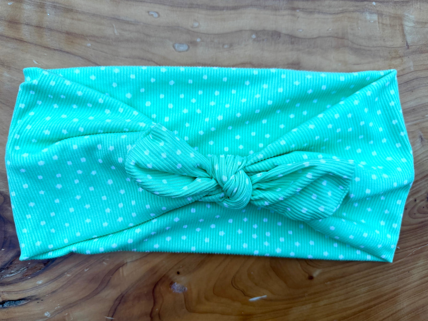 Mint polka dot