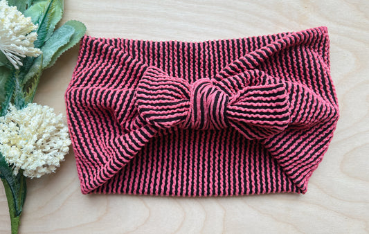 Hot pink urban faux bow