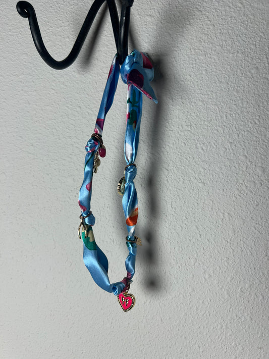 Single scarf charm necklace