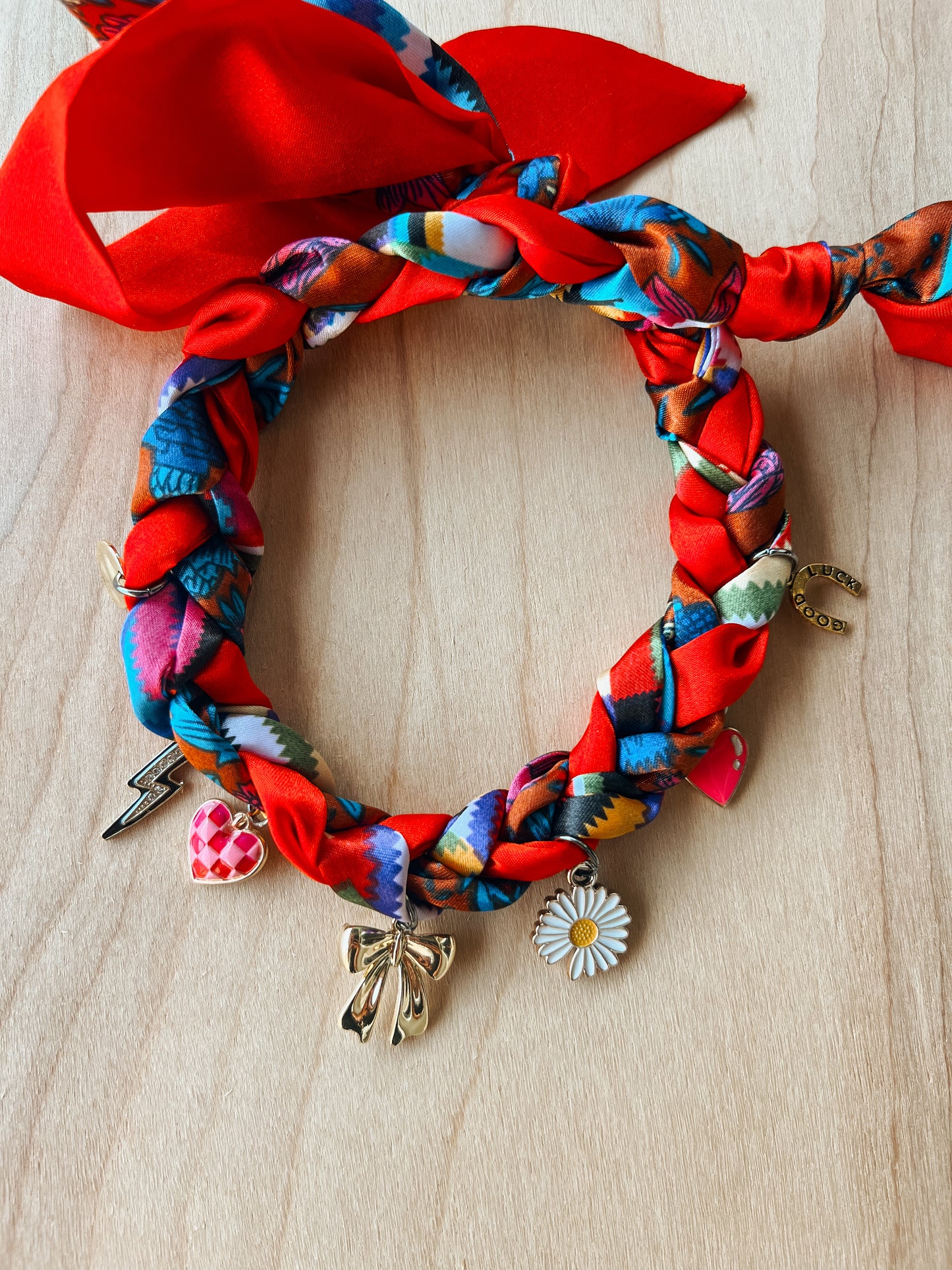 Scarf charm necklace