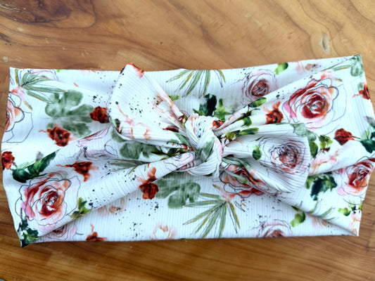 Watercolor fern + floral