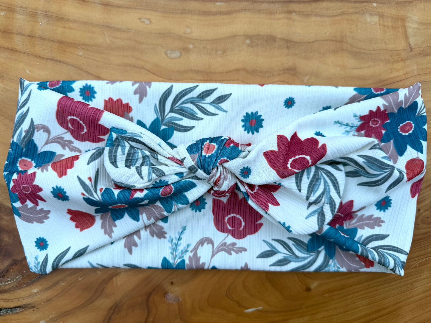 Teal + wine floral
