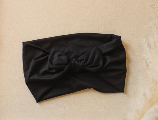 black faux bow