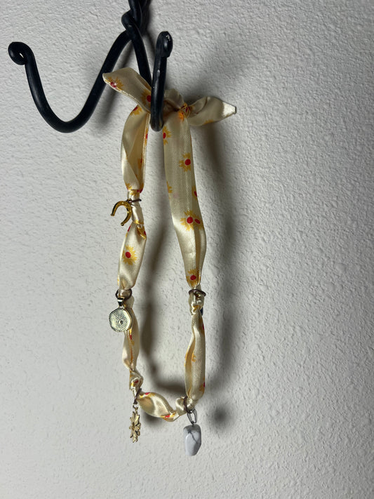 Single scarf charm necklace