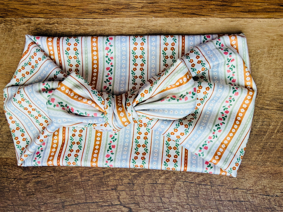 Vintage Mini Floral stripes
