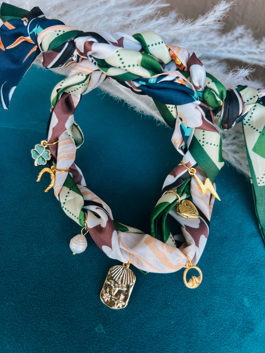 Scarf charm necklace