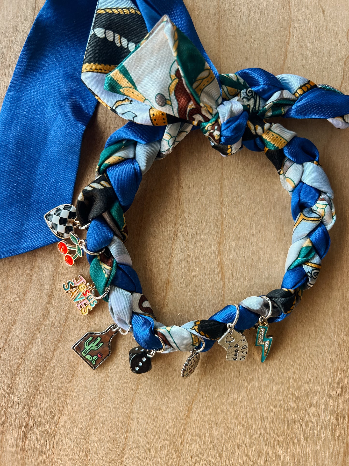 Scarf charm necklace