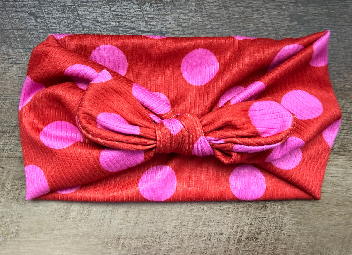 Red + pink polka dot