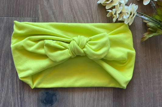 Chartreuse faux bow
