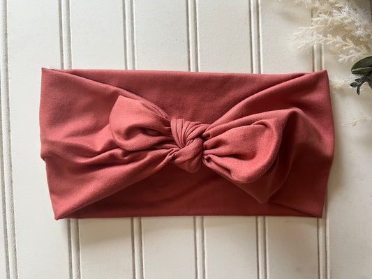 Pinky mauve faux bow