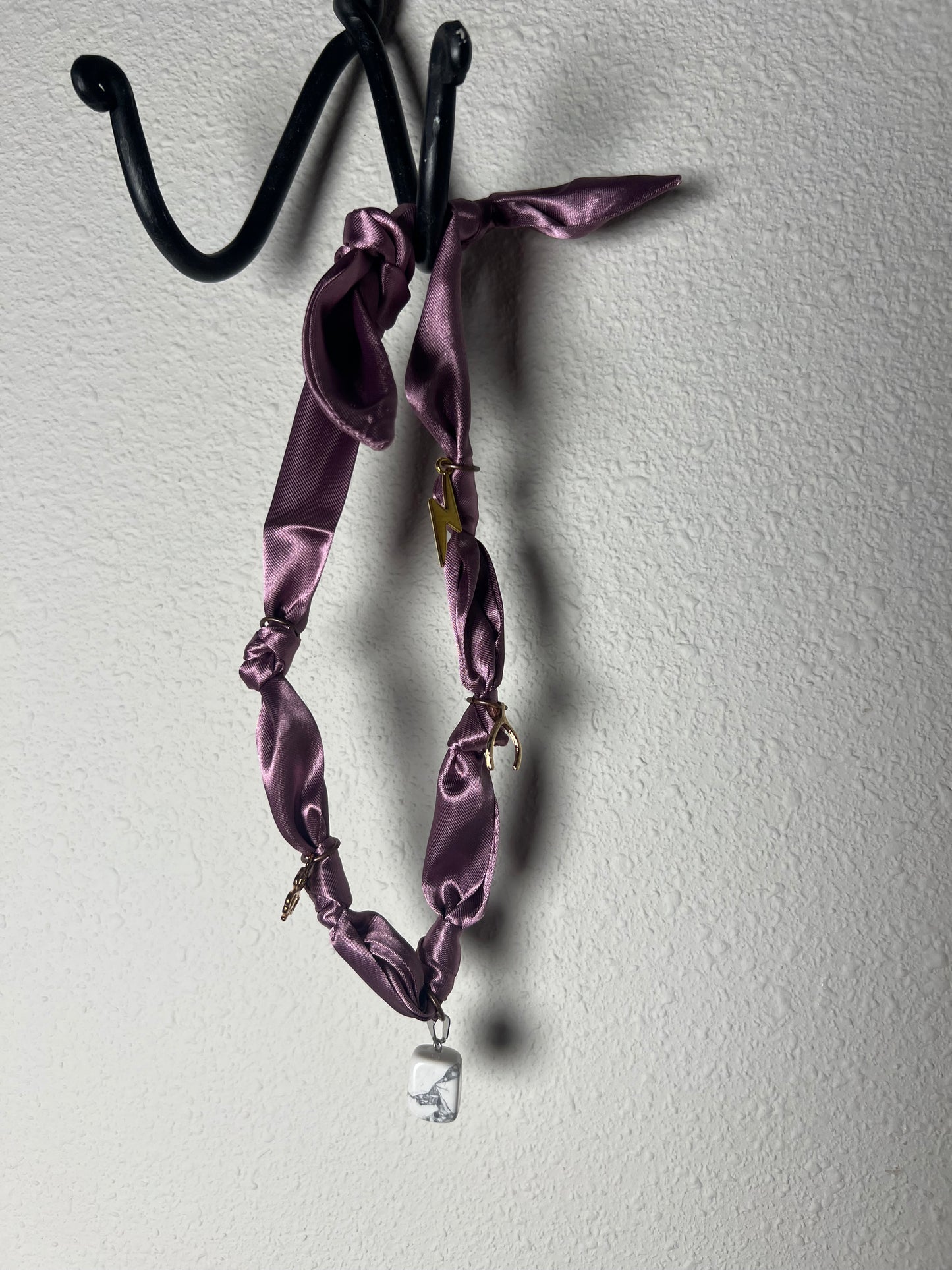 Single scarf charm necklace