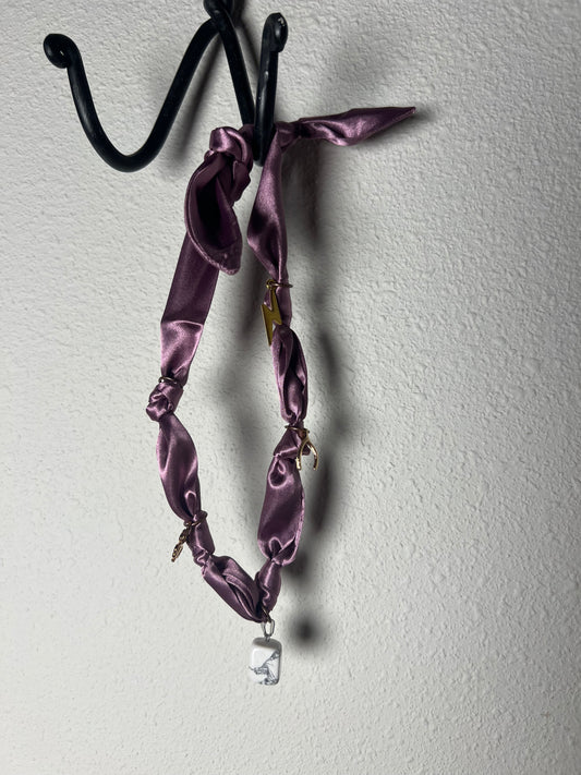 Single scarf charm necklace