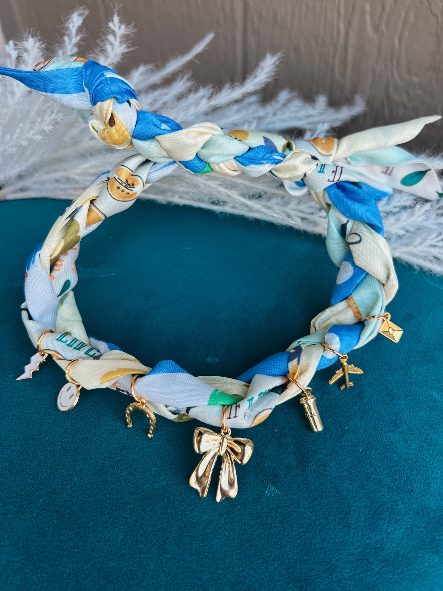 Scarf charm necklace