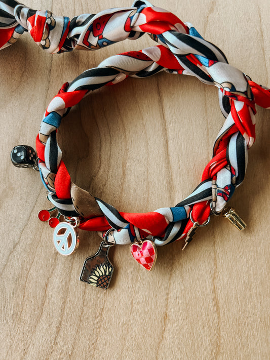 Scarf charm necklace