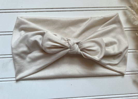 Vintage white faux bow