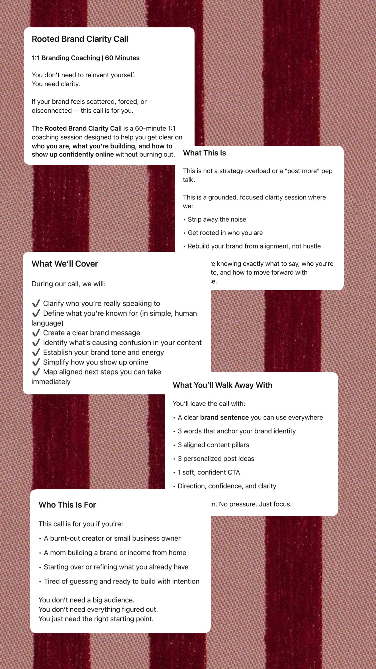 1:1 // 1hr coaching call